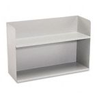 Buddy Products Two-Tier Book Rack, Steel, 30 1/8 x 10 1/2 x 20, Platinum BDY122132