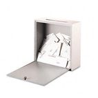 Buddy Products Wall-Mountable Interoffice Mail Collection Box, 18w x 7d x 18h, Platinum BDY562632
