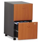 Bush 2-Drawer Mobile Vertical File,15-5/8w x 20-3/8d, Natural Cherry/Slate Gray BSHWC57452SU