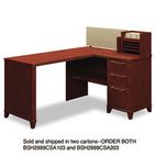 Bush Enterprise Corner Desk, 60w x 47d x 41-3/4h, Harvest Cherry, Carton 1 BSH2999CSA103