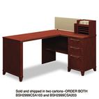 Bush Enterprise Corner Desk, 60w x 47d x 41-3/4h, Harvest Cherry, Carton 2 BSH2999CSA203