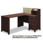 Bush Enterprise Corner Desk, 60w x 47d x 41-3/4h, Mocha Cherry, Carton 1 BSH2999MCA103