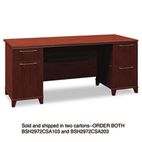 Bush Enterprise Double Pedestal Desk, 70-1/8w x 28-1/2d x 30h, Harvest Cherry, Ctn 1 BSH2972CSA103