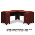 Bush Enterprise L-Desk, 60w x 60d x 30h, Harvest Cherry, Carton 1 BSH2930CSA103