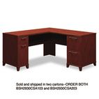 Bush Enterprise L-Desk, 60w x 60d x 30h, Harvest Cherry, Carton 2 BSH2930CSA203