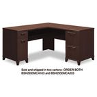 Bush Enterprise L-Desk, 60w x 60d x 30h, Mocha Cherry, Carton 1 BSH2930MCA103