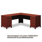Bush Enterprise L-Desk, 70-1/8w x 70d x 30h, Harvest Cherry, Carton 2 BSH2910CSA203