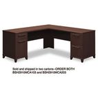 Bush Enterprise L-Desk, 70-1/8w x 70d x 30h, Mocha Cherry, Carton 1 BSH2910MCA103