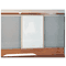 Bush Magnetic Dry Erase Board, 11 3/8w x 5/8d x 16 3/8h, White Board/Nickel Frame BSHAC8812003