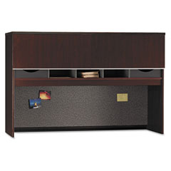 Bush Milano Collection Credenza Hutch, 66w x 15-3/8d x 43-1/8h, Harvest Cherry BSH50HC66CS
