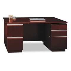 Bush Milano Collection Pedestal Desk, Harvest Cherry BSH50DDP60A1CS