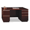 Bush Milano Collection Pedestal Desk, Harvest Cherry BSH50DDP60A1CS