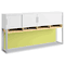 Bush Momentum Collection Hutch, Four Doors, 72w x 13d x 38-1/8h, White/Accord Maple BSH34H72AC