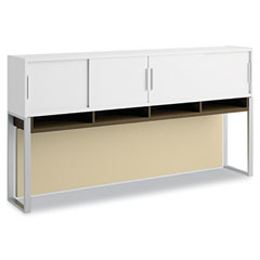 Bush Momentum Collection Hutch, Four Doors, 72w x 13d x 38-1/8h, White/Mocha Cherry BSH34H72MR
