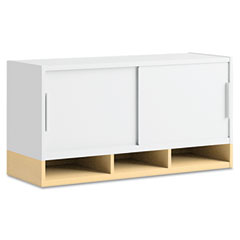 Bush Momentum Collection Hutch, Two Doors, 36w x 13d x 18-5/8h, White/Accord Maple BSH34H36AC
