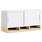 Bush Momentum Collection Hutch, Two Doors, 36w x 13d x 18-5/8h, White/Accord Maple BSH34H36AC