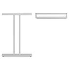 Bush Momentum Collection T-Leg With Short Leg Kit, Silver BSH34TSLEGSV03