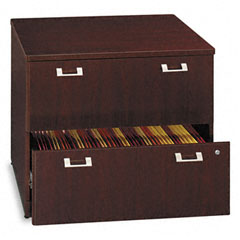 Bush Quantum Series 2-Drawer Lateral File, 35-3/4w x 23-1/2d x 30h, Harvest Cherry BSHQT256FCS