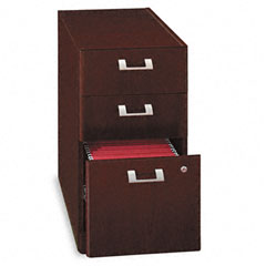 Bush Quantum Series 3-Drawer File, 15-3/4w x 19-1/8d x 28-5/8h, Harvest Cherry BSHQT243FCS