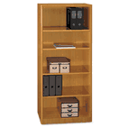 Bush Quantum Series Bookcase, 5 Shelves, 29-1/4w x 14-5/8d x 67h, Modern Cherry BSHQT3605MC
