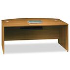 Bush Quantum Series Bow Front Desk Shell, 71-3/8w x 35-1/2d x 30h, Modern Cherry BSHQT0725MC