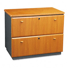 Bush Series A 2-Drawer Lateral File, 35-3/4 x 23-3/8 x 29-7/8, Nat Cherry/Slate Gray BSHWC57454ASU