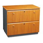 Bush Series A 2-Drawer Lateral File, 35-3/4 x 23-3/8 x 29-7/8, Nat Cherry/Slate Gray BSHWC57454ASU