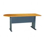 Bush Series A Peninsula, 71-1/4w x 26-7/8d x 29-7/8h, Natural Cherry/Slate Gray BSHWC57471