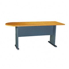 Bush Series A Peninsula, 71-1/4w x 26-7/8d x 29-7/8h, Natural Cherry/Slate Gray BSHWC57471