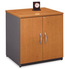 Bush Series C 2 Door Cabinet, 29-1/2w x 23-3/8d x 29-7/8h, Natural Cherry/Gray BSHWC72496A