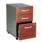 Bush Series C 3-Drawer Mobile Ped File, 15-3/4w x 20-3/8d, Graphite Gray/Dark Cherry BSHWC24453SU