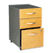 Bush Series C 3-Drawer Mobile Pedestal File, 28-1/8" High, Graphite GY/Medium Cherry BSHWC72453SU