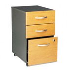 Bush Series C 3-Drawer Mobile Pedestal File, 28-1/8" High, Graphite GY/Medium Cherry BSHWC72453SU