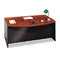 Bush Series C Bow Front Desk, 71w x 36-1/8d x 29-7/8h, Hansen Cherry BSHWC24446