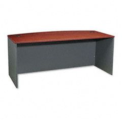 Bush Series C Bow Front Desk, 71w x 36-1/8d x 29-7/8h, Hansen Cherry BSHWC24446