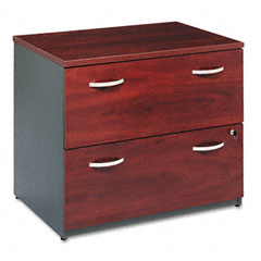 Bush Series C Lateral File, 35-3/4w x 23-3/8d x 29-7/8h, Dark Cherry/Gray BSHWC24454ASU