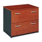 Bush Series C Lateral File, 35-3/4w x 23-3/8d x 29-7/8h, Gray/Natural Cherry BSHWC72454ASU