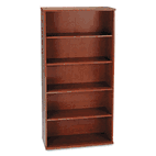 Bush Series C Open Double Bookcase, 5-Shelf, 35-5/8 x 15-3/8 x 72-7/8, Hansen Cherry BSHWC24414
