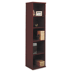 Bush Series C Open Single Bookcase, 5-Shelf, 17-7/8w x 15-3/8d x 72-7/8h, Mahogany BSHWC36712