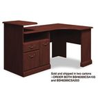 Bush Syndicate Corner Desk, 62-74w x 42d x 34-3/4h, Harvest Cherry, Carton 1 BSH6399CSA103