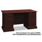 Bush Syndicate Double Pedestal Desk, 60w x 30d x 30h, Harvest Cherry, Carton 2 BSH6360CSA203