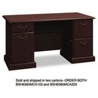 Bush Syndicate Double Pedestal Desk, 60w x 30d x 30h, Mocha Cherry, Carton 1 BSH6360MCA103