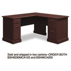 Bush Syndicate L-Desk, 60w x 60d x 30h, Mocha Cherry, Carton 1 BSH6330MCA103