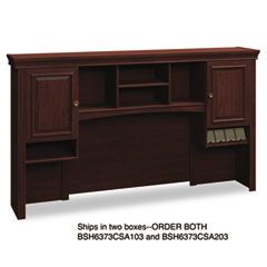 Bush Syndicate Tall Hutch, 72w x 12-1/2d x 41-1/4h, Harvest Cherry, Carton 2 BSH6373CSA203