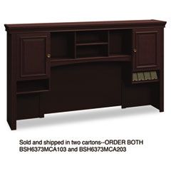 Bush Syndicate Tall Hutch, Storage, 72w x 12-1/2d x 41-1/4h, Mocha Cherry, Carton 1 BSH6373MCA103