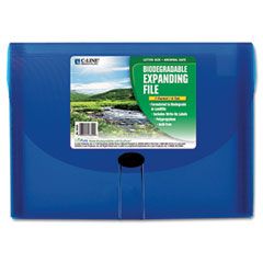 C-Line 7-Pocket Biodegradable Expanding File, Letter, Blue CLI48305