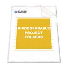 C-Line Biodegradable Project Folders, Reduced Glare, Polypropylene, Letter Size, 25/Box CLI62627