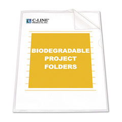 C-Line Biodegradable Project Folders, Reduced Glare, Polypropylene, Letter Size, 5/Pack CLI99627