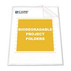 C-Line Biodegradable Project Folders, Reduced Glare, Polypropylene, Letter Size, 5/Pack CLI99627
