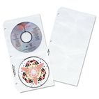 C-Line Deluxe CD Ring Binder Storage Pages, Standard, 4 CDs, 5 13/16 x 11 1/16, 10/PK CLI61958